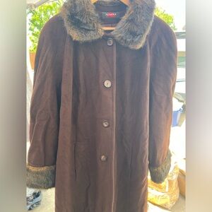 Women’s long wool dress coat